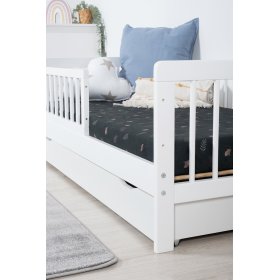 Letto per bambini con barriera TEDDY - bianco
