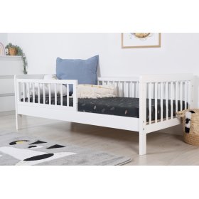 Letto per bambini con barriera TEDDY - bianco, Ourbaby