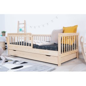 Letto per bambini con barriera TEDDY - naturale, Ourbaby®