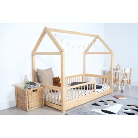 Letto casetta Montessori Elis naturale, Ourbaby