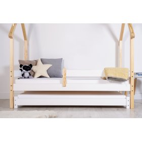 Letto supplementare Vario estraibile con materasso in gommapiuma - bianco, Litdrew