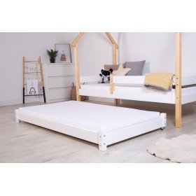 Letto supplementare Vario estraibile con materasso in gommapiuma - bianco