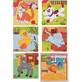 Puzzle a cubi in campagna