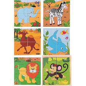 Puzzle a cubi Zoo