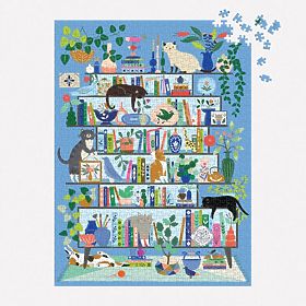 Puzzle Galison Libreria dei Gatti 1000 pezzi