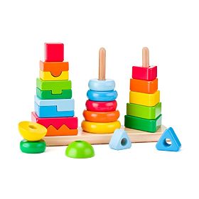 Puzzle geometrico 3 torri da costruire