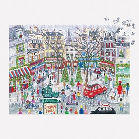 Puzzle in lamina di Michael Storrings Natale a Parigi 1000 pezzi