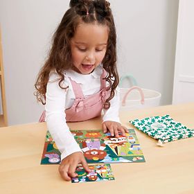 Puzzle Mudpuppy Campeggiatori Allegri in Sacchetto di Stoffa 36 Pezzi, Mudpuppy
