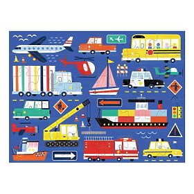 Puzzle Mudpuppy Mezzi di Trasporto in Sacchetto di Stoffa 36 Pezzi, Mudpuppy