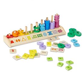 Puzzle per imparare a contare, forme e colori