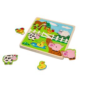 Puzzle sonoro - animali della fattoria