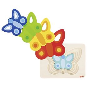 Puzzle stratificato con farfalle