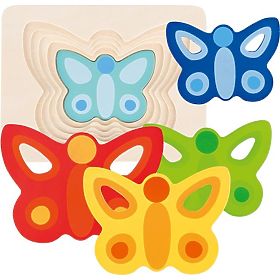Puzzle stratificato con farfalle