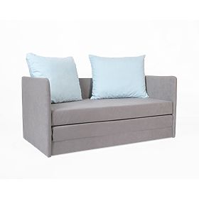 Divano letto Jack - grigio scuro / azzurro chiaro, SFM