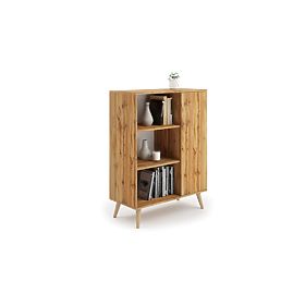 Scaffale armadio Fondi rovere craft dorato, stile scandinavo