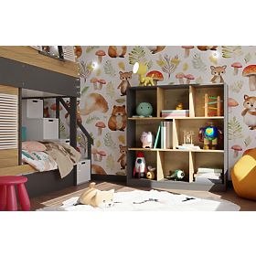 Scaffale Fiesta 8P ANTRACITE ROVERE ARTIGIANO