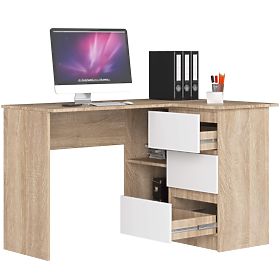 SCRIVANIA ANGOLARE B16 CLP DESTRA PK SONOMA / BIANCO
