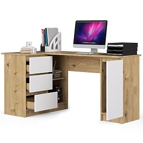 SCRIVANIA ANGOLARE B20 CLP SINISTRA PK ROVERE ARTISAN / BIANCO