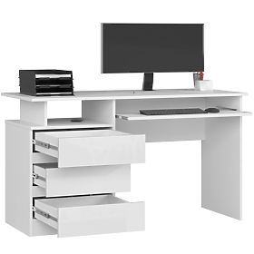 SCRIVANIA CLP 135cm PK BIANCO / LUCIDO BIANCO