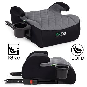 Seggiolino auto ISOFIX rialzo per bambini i-SIZE altezza 125-150 cm portabicchieri ECOTOYS, EcoToys