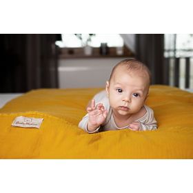 Set di biancheria da letto in mussola da 3 pezzi Heavens - Senape, Babymatex