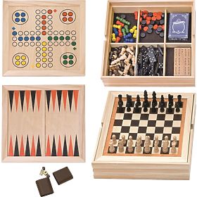 Set di giochi in scatola di legno