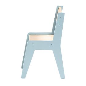 Set di mobili per bambini tavolo e due sedie con accessori - blu