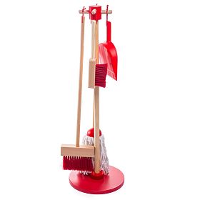 Set di pulizia giocattolo Bigjigs Toys rosso