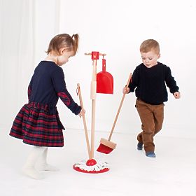 Set di pulizia giocattolo Bigjigs Toys rosso