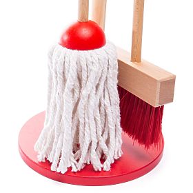 Set di pulizia giocattolo Bigjigs Toys rosso