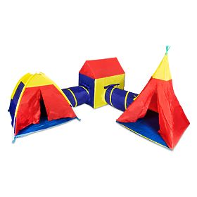 Set di tende per bambini 5 in 1 casetta + tunnel IPLAY