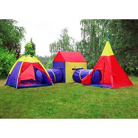 Set di tende per bambini 5 in 1 casetta + tunnel IPLAY