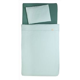 Set lenzuola in mussola da 3 pezzi Heavens - Menta, Babymatex