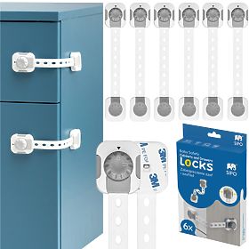 SIPO Lucchetto intelligente multifunzionale per armadi e cassetti - 6 pz, Sipo