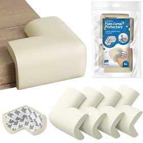 SIPO Protezione in schiuma per angoli di mobili, beige - 4 pz