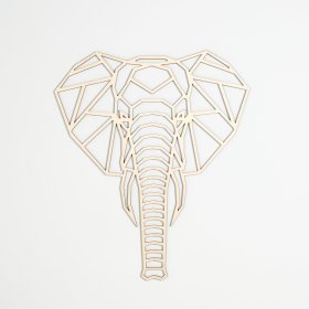 Quadro geometrico in legno - Elefante - diversi colori, Elka Design