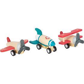 small foot Aerei in legno a carica 3 pz