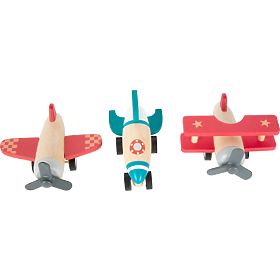 small foot Aerei in legno a carica 3 pz