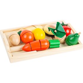 small foot Alimenti da colazione in legno da tagliare - confezione danneggiata