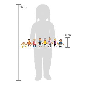 small foot Bambole flessibili famiglia con bambino, small foot