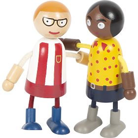 small foot Bambole flessibili famiglia con bambino, small foot