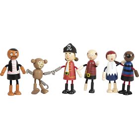small foot Bambole flessibili figure pirata, small foot
