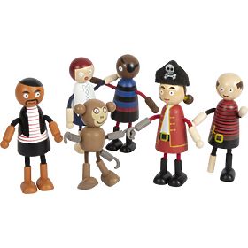 small foot Bambole flessibili figure pirata, small foot