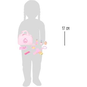 small foot Borsetta cosmetica per bambini rosa con accessori in legno
