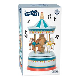 small foot Carillon giostra cavallini blu