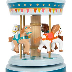 small foot Carillon giostra cavallini blu