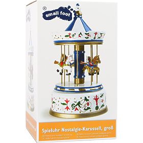 small foot Carillon in legno giostra con cavalli