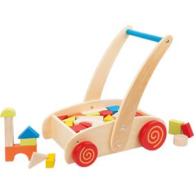 small foot Carrello deambulatore in legno con blocchi