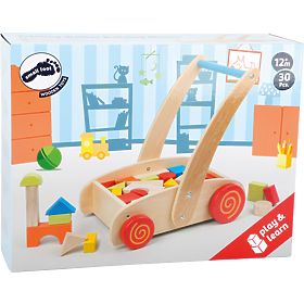 small foot Carrello deambulatore in legno con blocchi