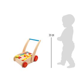 small foot Carrello deambulatore in legno con blocchi